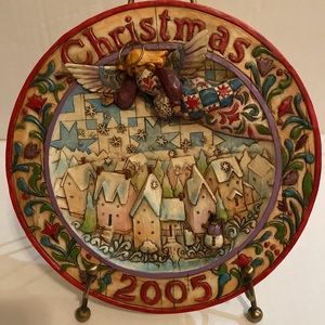 Jim Shore Heartwood Creek “Sowing Joy” Angel Plate 2005